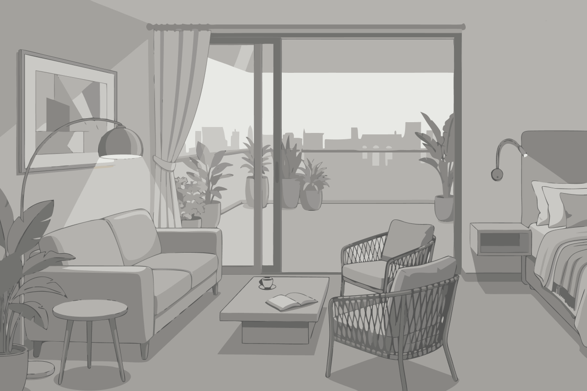 Quarto Duplo Clássico com Vista Cidade